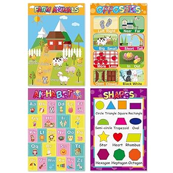 Amazon.co.jp: 教育ポスター 未就学児 幼児 子供 幼稚園 教室用